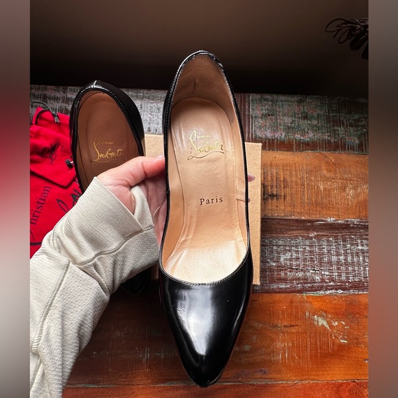 Pre-owned - CHRISTIAN LOUBOUTIN DECOLLETE 868 BLACK PATENT CALF LEATHER - Picture 7 of 10